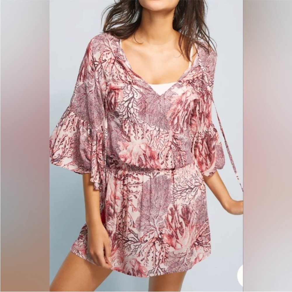 Anthropologie Maaji Coral Swim Cover-up Dress